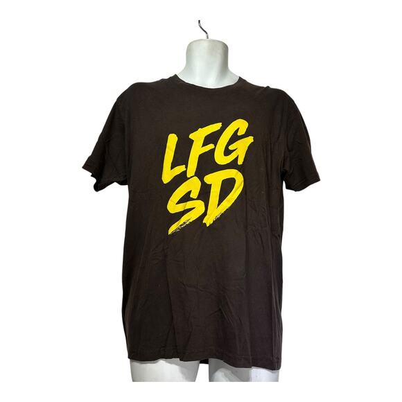 LFGSD San Diego LFG SD brown short sleeve Shirt Size L - Picture 1 of 5